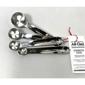 NEW w/Tag All-Clad Stainless Steel Measuring Spoons Set 4-piece